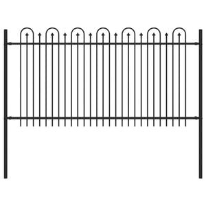 vidaXL Cl&ocirc;ture en arc &agrave; pointe Noir 200 x 150 cm