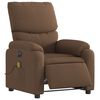 vidaXL Fauteuil inclinable de massage &eacute;lectrique marron tissu
