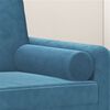 vidaXL Coussins d&eacute;coratifs lot de 2 Bleu &Oslash;15x50 cm Velours