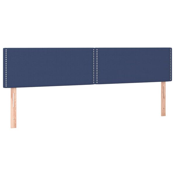 vidaXL T&ecirc;tes de lit Bleu 160x5x78/88 cm Tissu