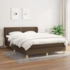 vidaXL Sommier &agrave; lattes de lit avec matelas Marron fonc&eacute; 140x190 cm