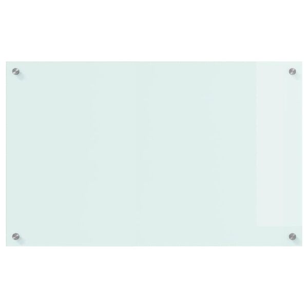 vidaXL Protection de cuisine Blanc 80 x 50 cm verre trempé