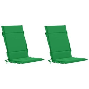 vidaXL Coussins de Chaise &agrave; Dossier Haut en 2 Pi&egrave;ces GEMERT 2 pcs Vert