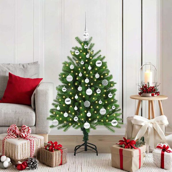 vidaXL Sapin de Noël avec 150 LED avec support Vert 120 cm PE