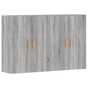vidaXL Armoires murales 2 pcs sonoma gris bois d'ing&eacute;nierie