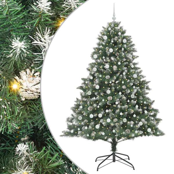 vidaXL Sapin de No&euml;l artificiel Vert 240 cm PVC, plastique et acier