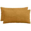 vidaXL Housse de coussin 2 pcs ALMELO Jaune 40 x 80 cm velours c&ocirc;tel&eacute;