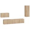 vidaXL Ensemble de meubles TV 4 pcs Ch&ecirc;ne sonoma Bois d'ing&eacute;nierie