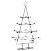 vidaXL Arbre de Noël en métal pour décoration noir 140 cm