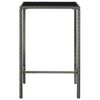 vidaXL Table de bar de jardin Gris 70x70x110cm Résine tressée et verre