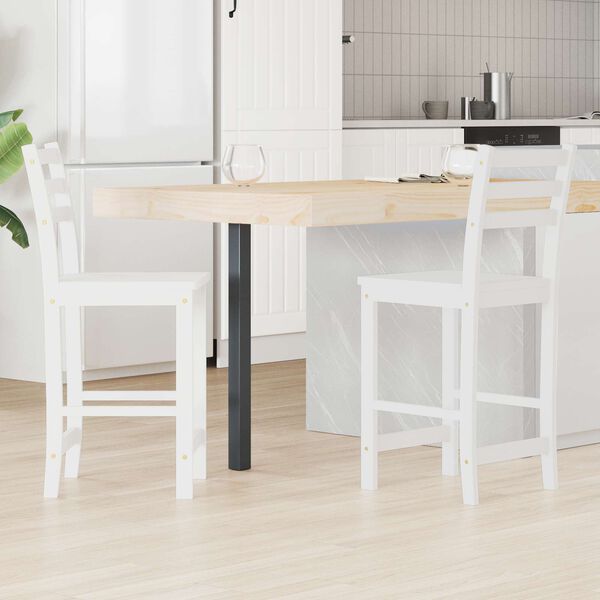 vidaXL Chaises de salle &agrave; manger 2 pcs Blanc 40 x 47,5 x 99,5 cm