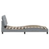 vidaXL Cadre de lit avec LED sans matelas gris clair 90x190 cm tissu