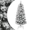 vidaXL Sapin de No&euml;l artificiel &agrave; charni&egrave;res avec neige floqu&eacute;e 120 cm