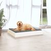 vidaXL Lit pour chien Blanc 71,5x54x9 cm Bois de pin solide