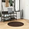 vidaXL Tapis doux &agrave; poils moyens et lavable HUARTE Marron &Oslash; 80 CM