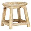 vidaXL Tabouret peint &agrave; la main 38x38x35 cm Bois de manguier solide