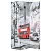 vidaXL Cloison de s&eacute;paration 120 x 170 cm Bus londonien Noir et blanc