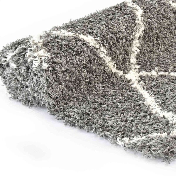 vidaXL Tapis Treillis Gris 230 x 160 cm Polypropyl&egrave;ne