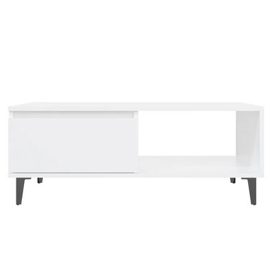 vidaXL Table basse Blanc 90x60x35 cm Aggloméré