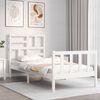vidaXL Cadre de lit sans matelas blanc bois de pin massif