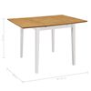 vidaXL Mobilier de salle à manger 5 pcs MDF Blanc