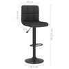 vidaXL Tabourets de bar lot de 2 noir tissu