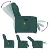 vidaXL Fauteuil inclinable de massage &eacute;lectrique Vert fonc&eacute; Tissu