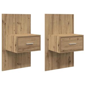 vidaXL Cabinet de chevet 2 pcs Ch&ecirc;ne artisanal 50 x 32,5 x 80cm