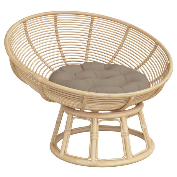 vidaXL Coussin rond taupe &Oslash; 60 x11 cm tissu oxford