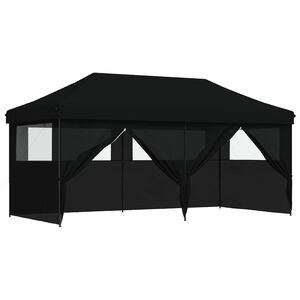 vidaXL Tente de f&ecirc;te 292 x 580 x 315 cm Noir Tissu Oxford