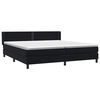 vidaXL Sommier &agrave; lattes de lit avec matelas noir 180x210 cm velours
