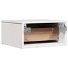 vidaXL Table de chevet Blanc 37 x 35 x 18,5 cm Bois massif en pin