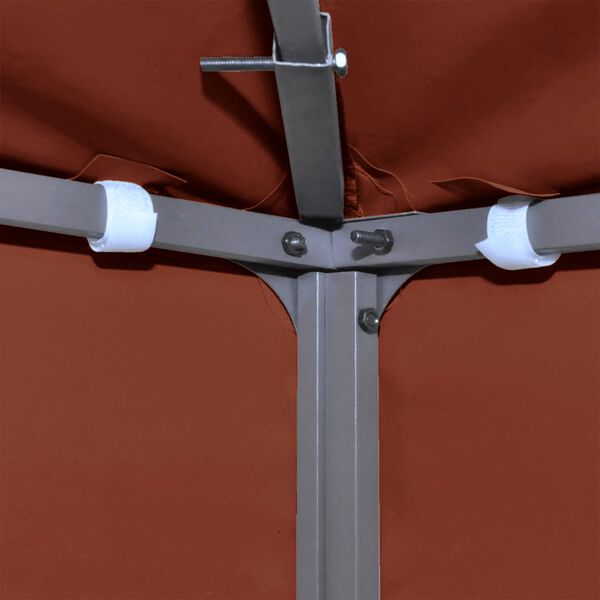 vidaXL Toile supérieure double de belvédère 310 g/m² 3x3 m Terre cuite