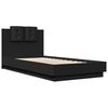 vidaXL Cadre de lit sans matelas noir 75x190 cm