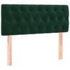 vidaXL T&ecirc;te de lit Vert fonc&eacute; 90x7x78/88 cm Velours
