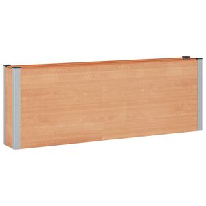 vidaXL Jardini&egrave;re sur&eacute;lev&eacute;e Marron 200 x 30 x 72 cm WPC et Aluminium