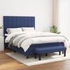 vidaXL Sommier &agrave; lattes de lit avec matelas Bleu 140x190 cm Tissu