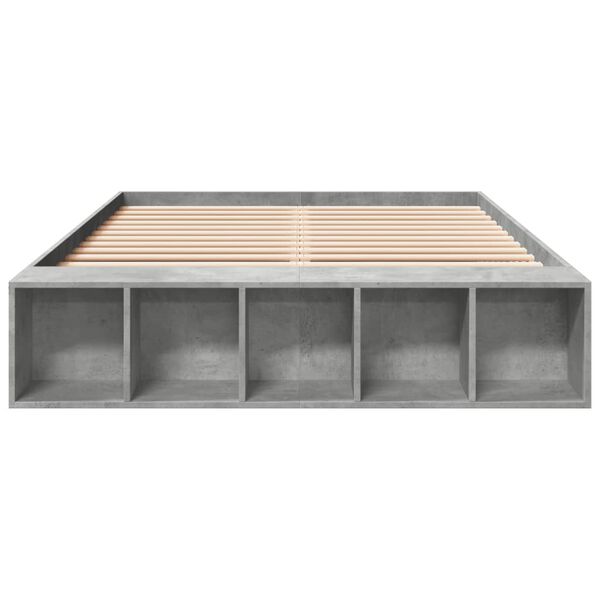 vidaXL Cadre de lit sans matelas gris béton 120x200 cm