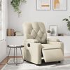 vidaXL Fauteuil inclinable électrique Crème Similicuir