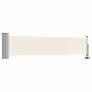 vidaXL Auvent lat&eacute;ral r&eacute;tractable de patio 60x300 cm Cr&egrave;me