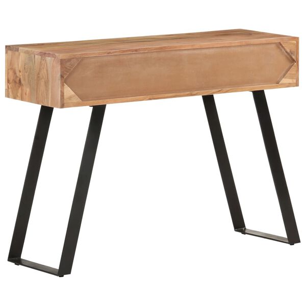 vidaXL Table console 100x35x76 cm Bois d'acacia avec bord naturel