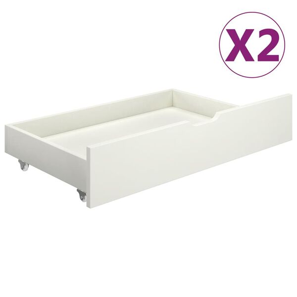vidaXL Cadre de lit sans matelas blanc bois massif 140x200 cm