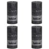Bolsius Bougie pilier rustique 200x100 mm Anthracite 4 pcs