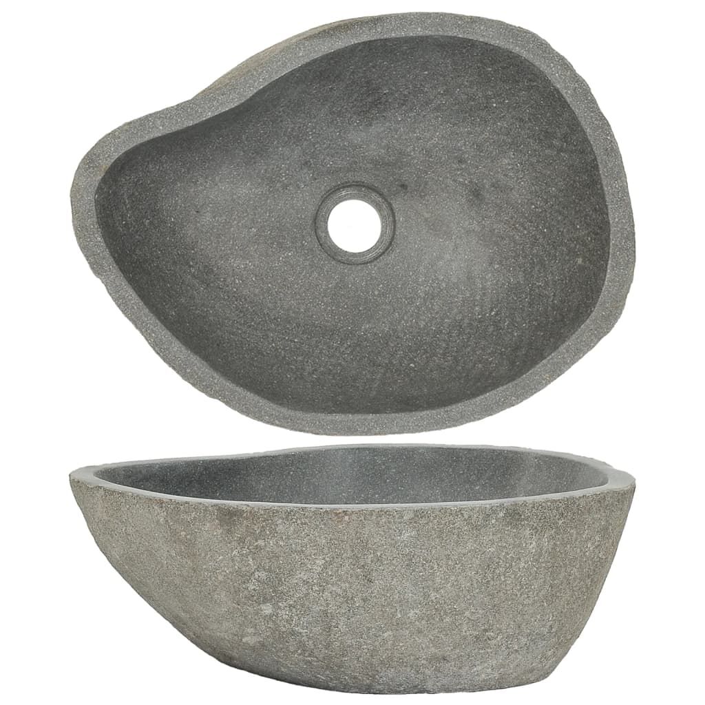 Lavabo En Teck Massif à Poser - Design Rustique, Dimensions Environ 45x12-15 Cm, Hydrofuge