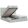 vidaXL Lit ottoman avec matelas 2 pc Gris clair Velours