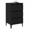 vidaXL Cabinet de chevet Ch&ecirc;ne noir 40 x 35 x 69 cm Bois d'ing&eacute;nierie