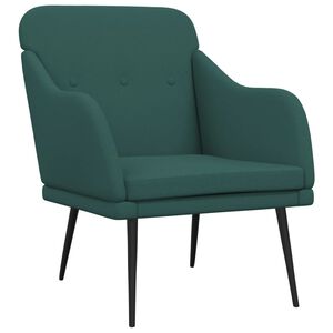 vidaXL Fauteuil Vert fonc&eacute; 63x76x80 cm Tissu
