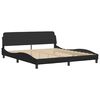vidaXL Cadre de lit Viana sans matelas noir 180x200 cm similicuir