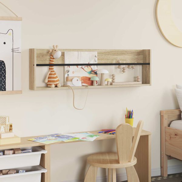 vidaXL &Eacute;tag&egrave;re &agrave; magazines avec &eacute;tag&egrave;re Ch&ecirc;ne Sonoma 100 x 12 x 30 cm