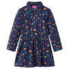 vidaXL Robe pour enfants &agrave; manches longues bleu marine 128